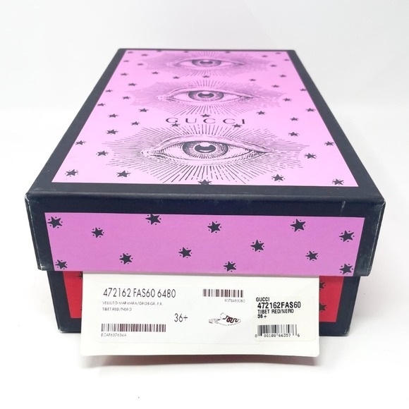 GUCCI Lawrence Velvet Crystal Snake Embroidered Princetown Slippers EU 36.5 - Picture 2 of 9